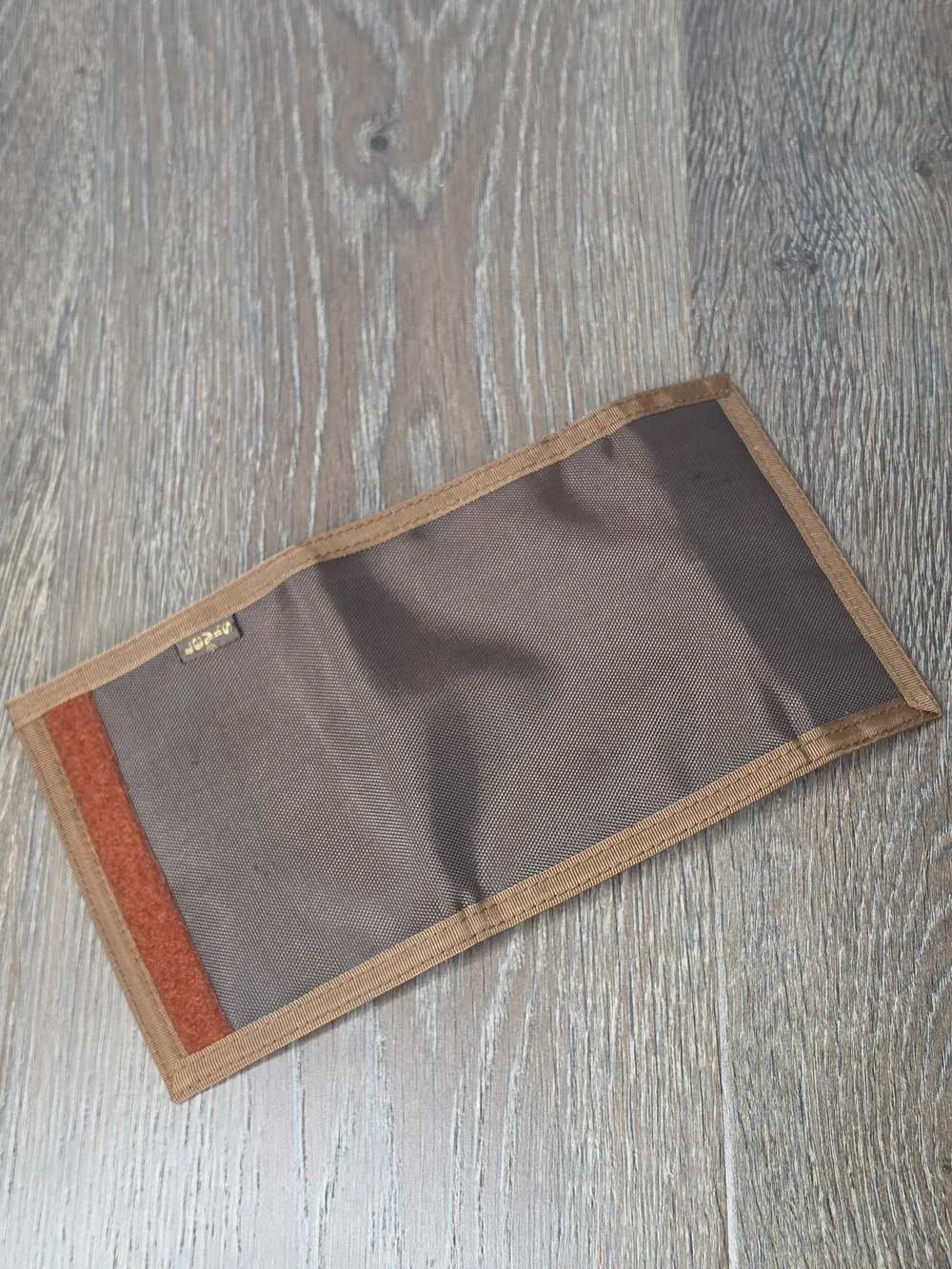 Vintage 70s 80s Levi's Nylon Trifold Wallet Brown Orange Accent